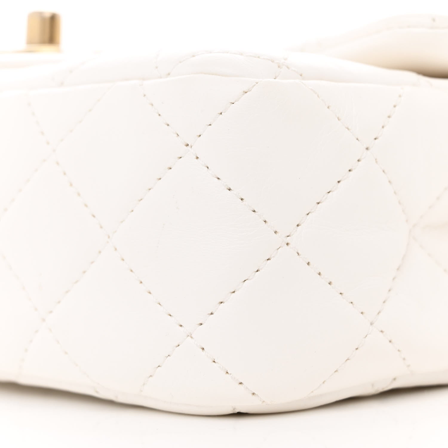 Chanel Lambskin Quilted Mini Rectangular Pearl Crush Flap White 9 of 9