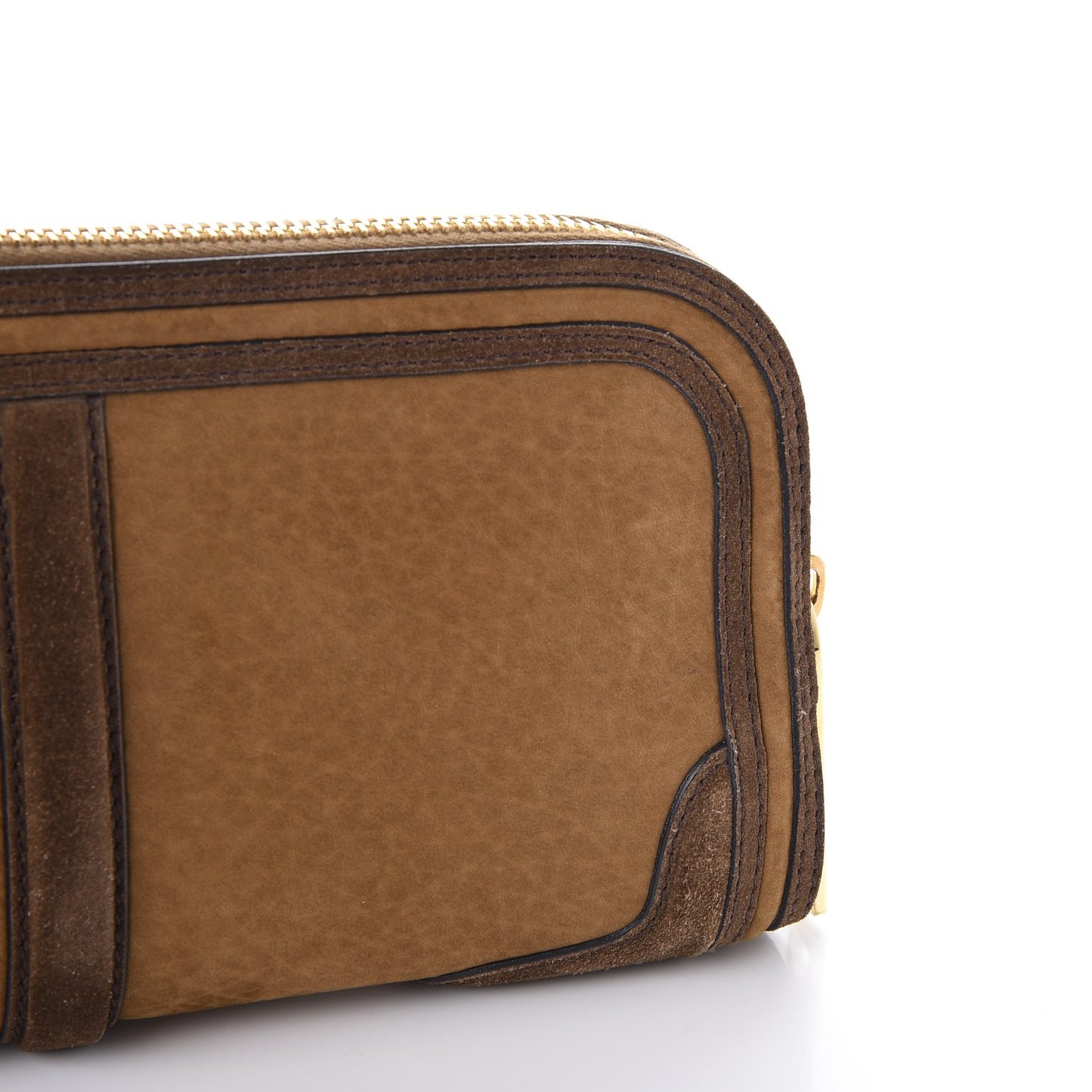 Prorsum Grainy Nubuck Alma Dog Clutch Brown