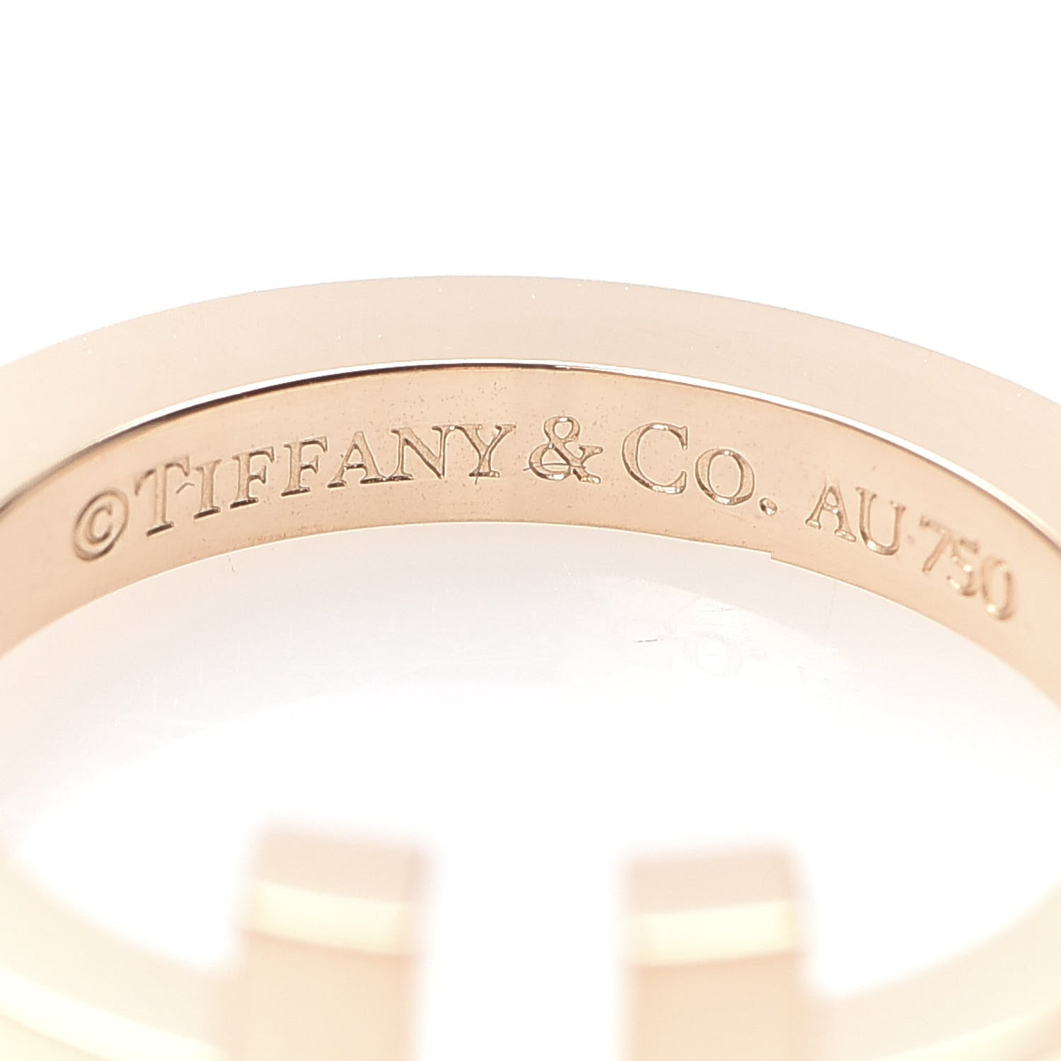 Tiffany 18K Rose Gold T Square Ring 49 5 4 of 5