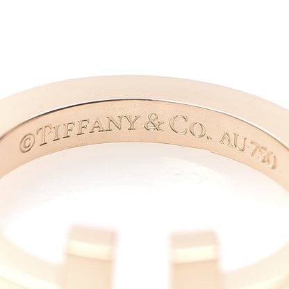 Tiffany 18K Rose Gold T Square Ring 49 5 4 of 5