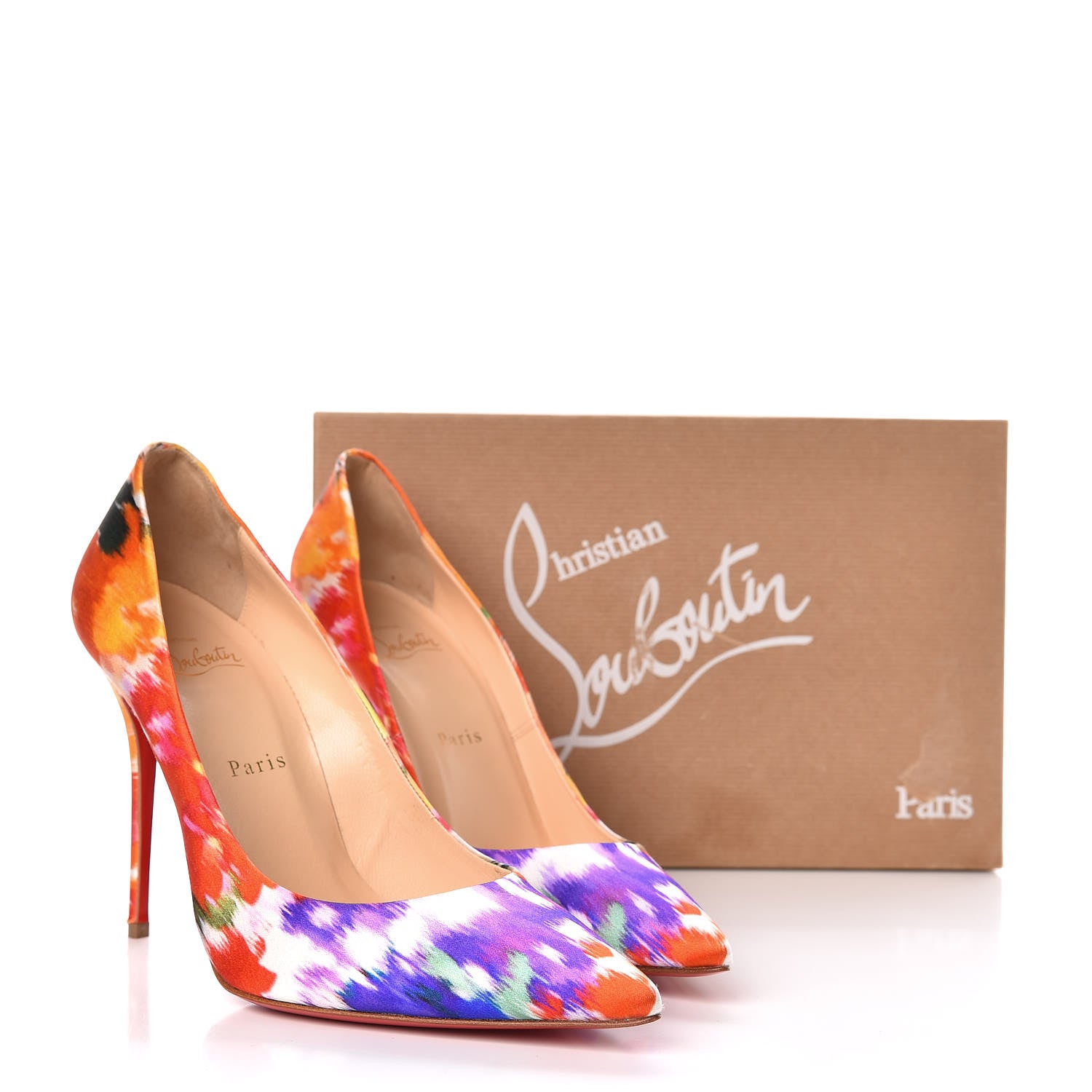 Christian Louboutin Satin Bouquet Decollete 554 100 Pumps 40 Multicolor 8 of 8