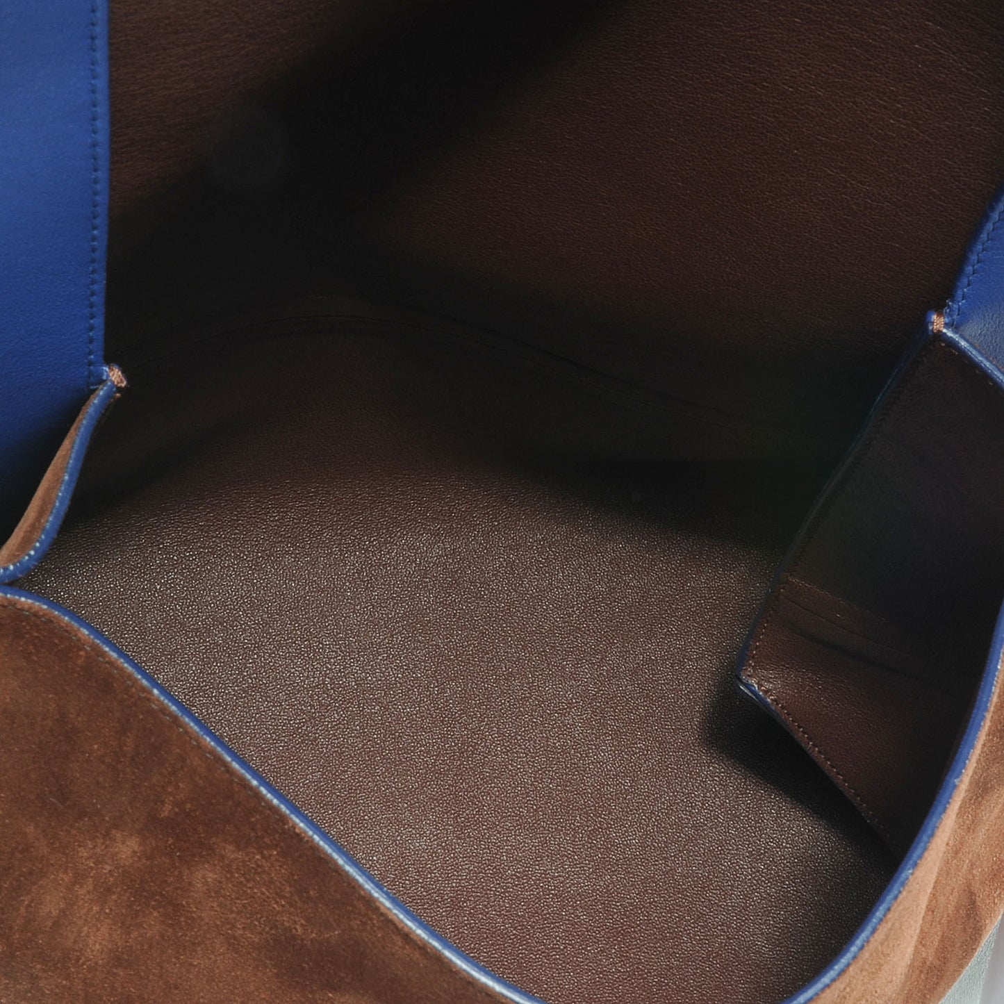 Calfskin Suede All Soft Shoulder Bag Indigo