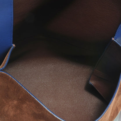 Celine Calfskin Suede All Soft Shoulder Bag Indigo 9 of 11