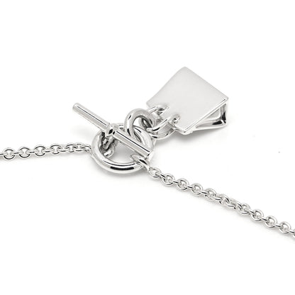 Hermes Sterling Silver Birkin Amulette Pendant Necklace 3 of 6