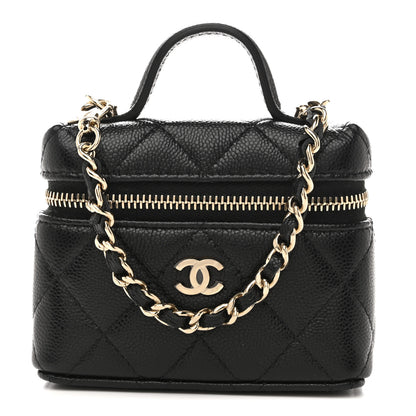 Chanel Caviar Quilted Mini Bag Charm With Chain Black 1 of 8