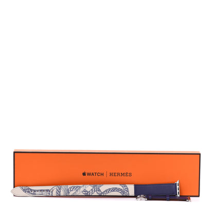 Hermes Swift Cavalleria Print 41mm Apple Watch Double Tour Strap Encre Beton 8 of 8