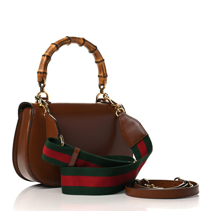 Gucci Boarded Dyana Lux Calfskin Web Medium Bamboo 1947 Top Handle Bag Brown 4 of 7
