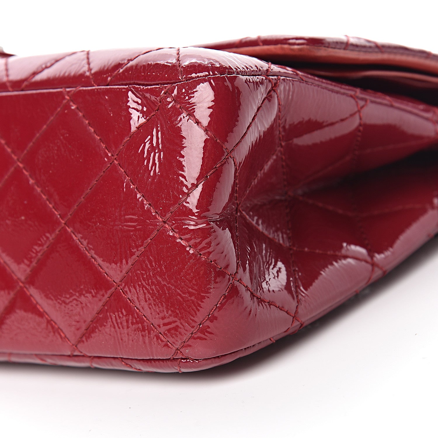 Chanel Distressed Patent Quilted 2.55 Reissue 227 Flap Red 18 of 18