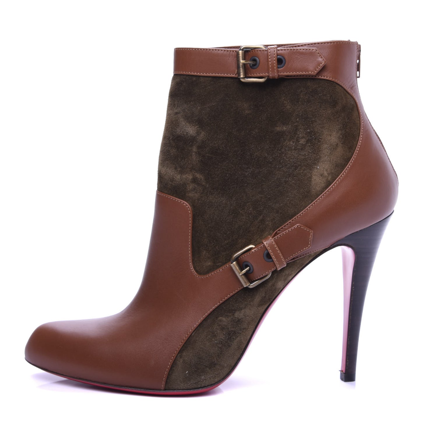 Calfskin Cuoio Veau Velours Canassone 100 Booties 40.5 Cognac Bronze