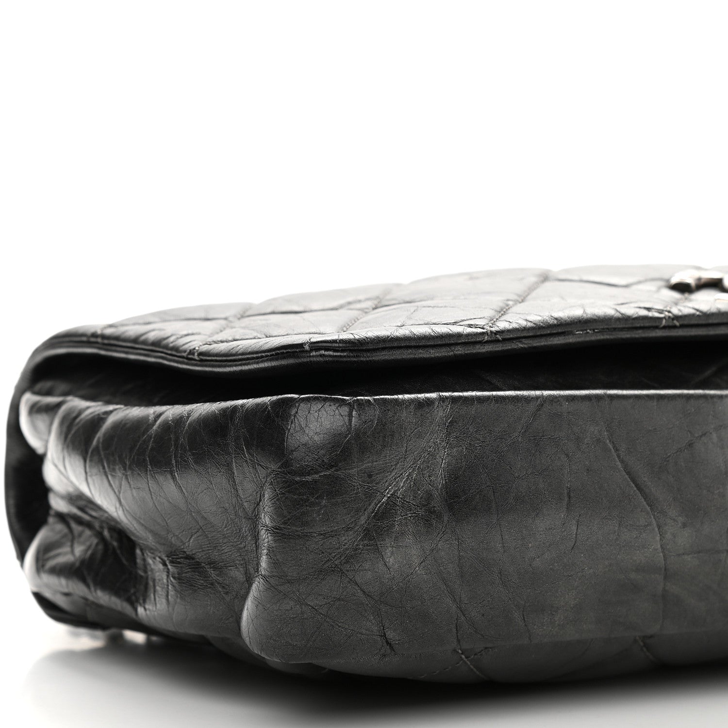 Chanel Aged Calfskin Quilted Medium Pondichery Flap Black 8 of 9