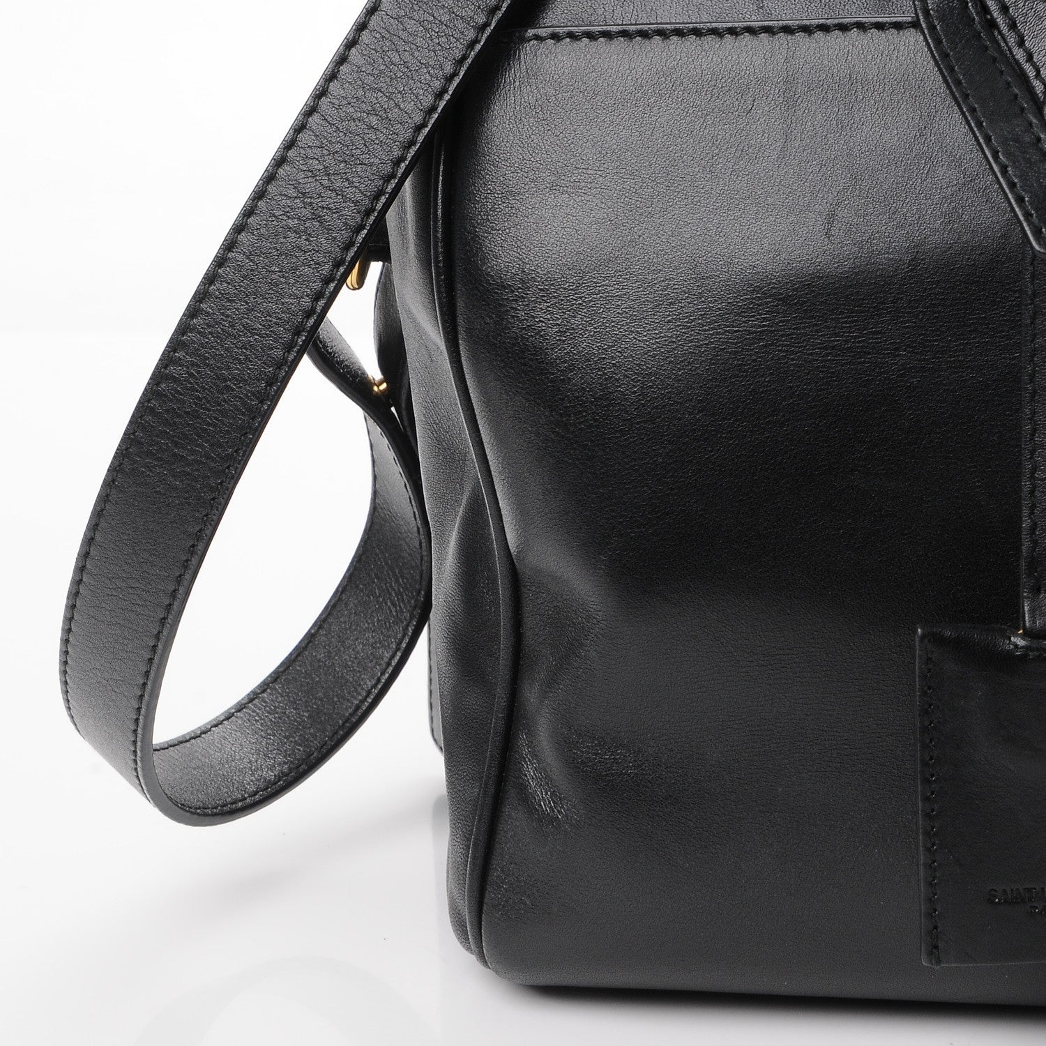 Saint Laurent Calfskin Classic Duffle 6 Black 10 of 11