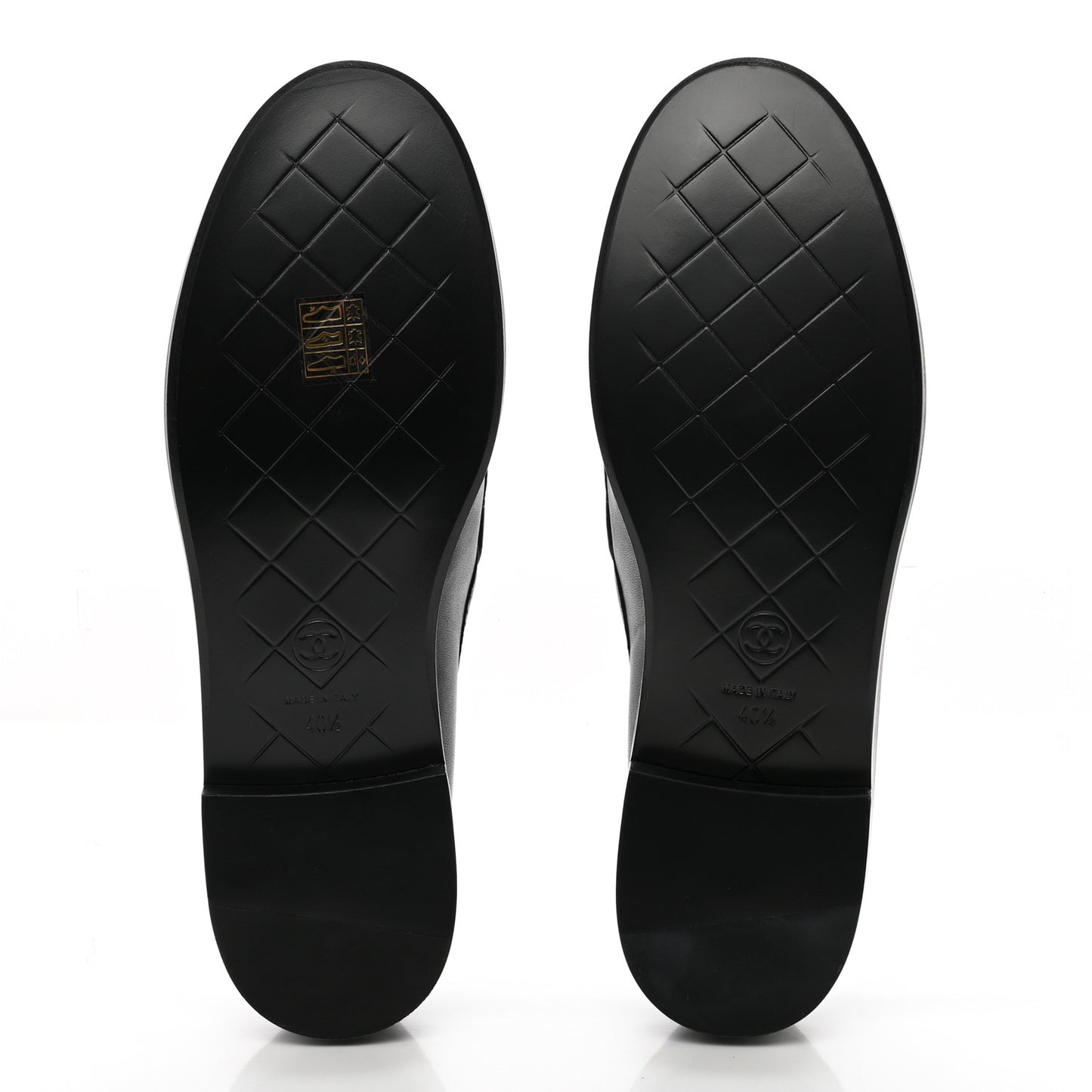 Lambskin Quilted CC Turnlock Loafers 40.5 Black