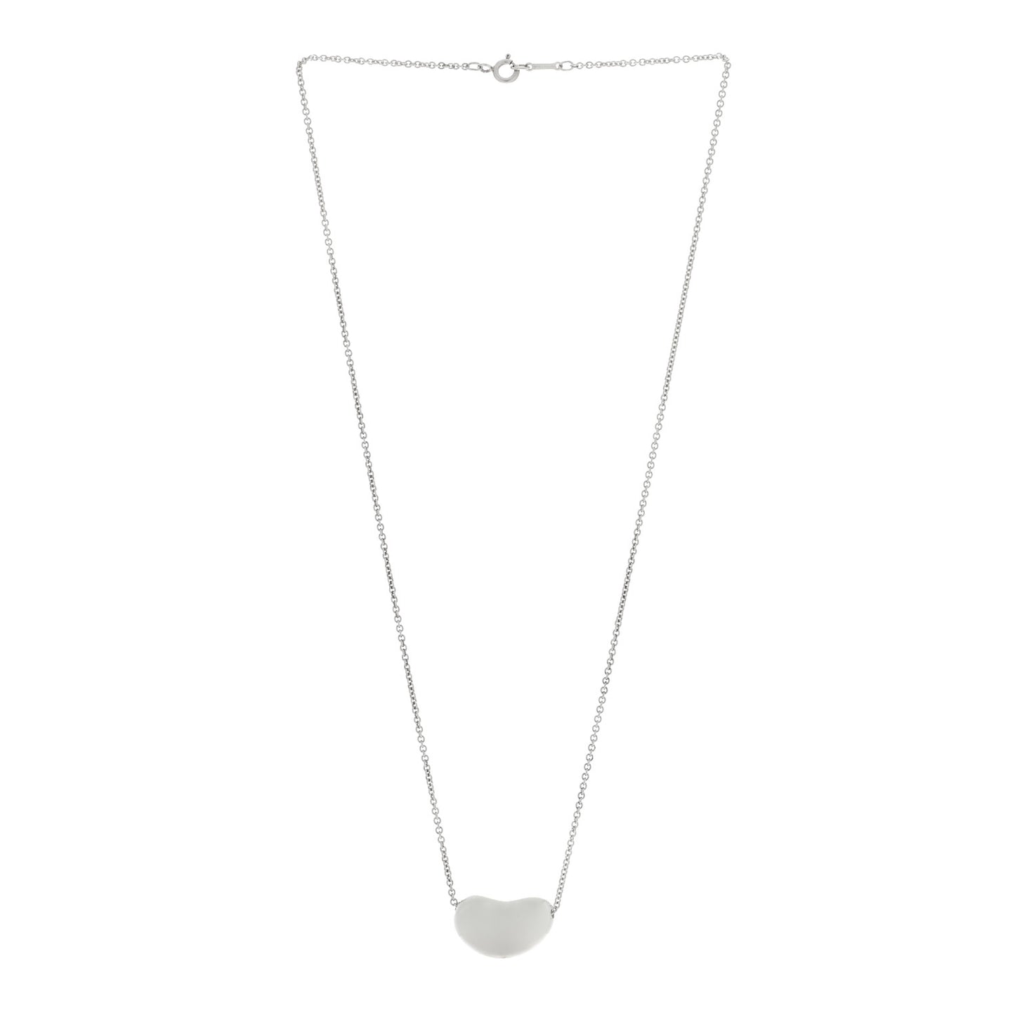Sterling Silver 20mm Elsa Peretti Bean Pendant Necklace