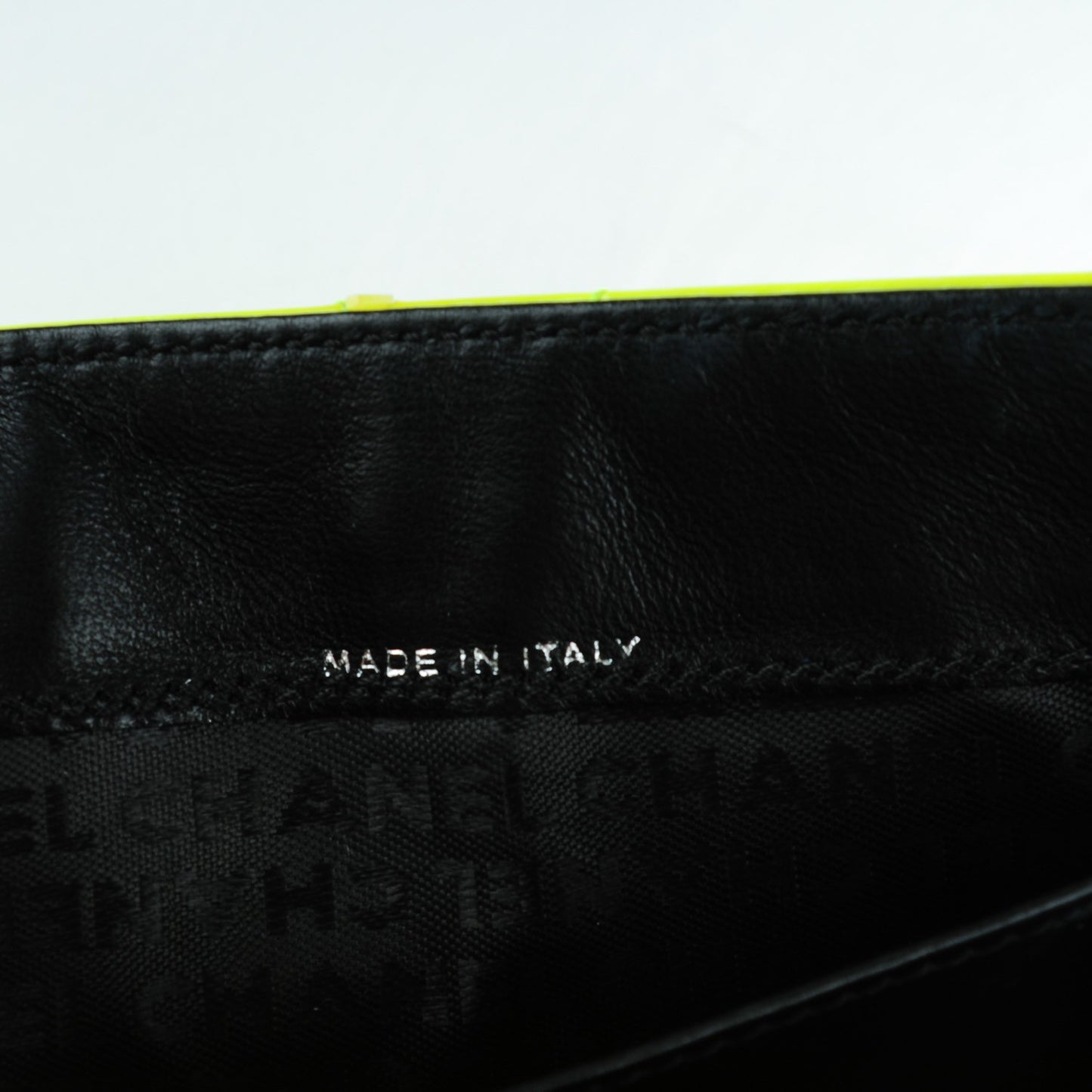 Patent Stitched CC Flap Wallet Clutch Yellow