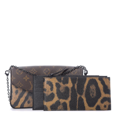 Louis Vuitton Monogram Animal Print Pochette Felicie Chain Wallet 3 of 13