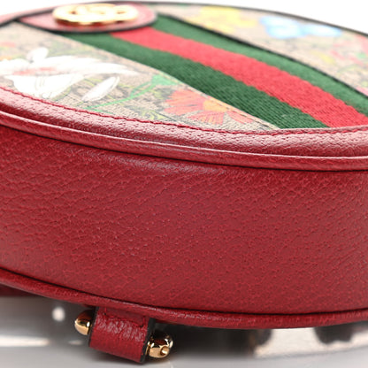 Gucci GG Supreme Monogram Web Flora Mini Ophidia Round Backpack Red 9 of 10