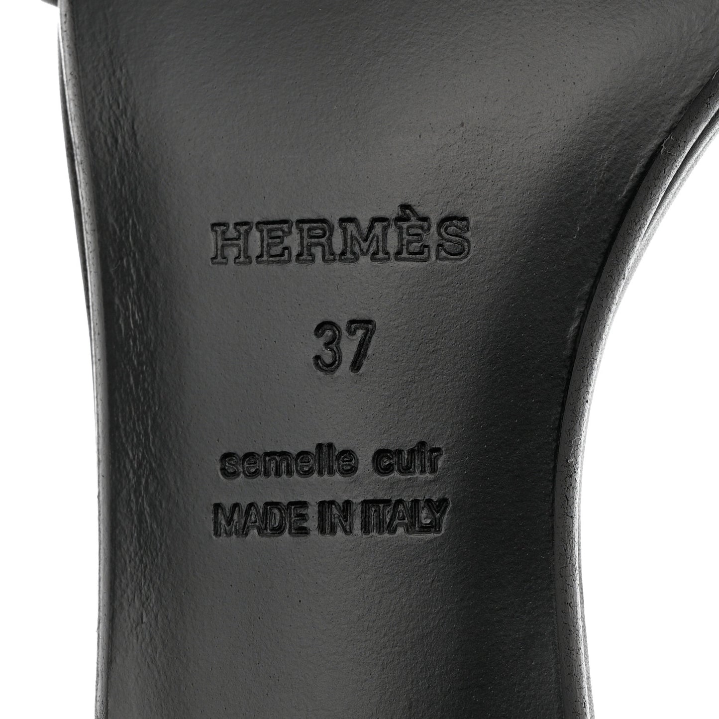 Heritage Calfskin Baia Sandals 37 Black