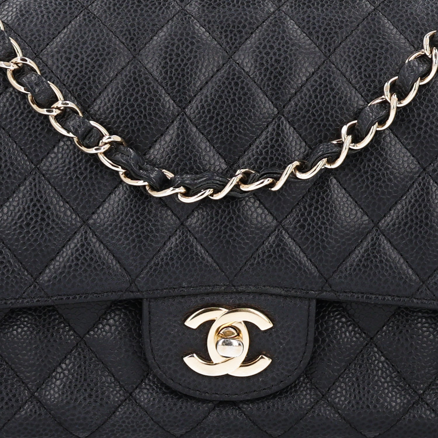 Chanel Caviar Quilted Medium Double Flap Black 8 of 10
