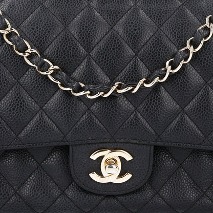Chanel Caviar Quilted Medium Double Flap Black 8 of 10