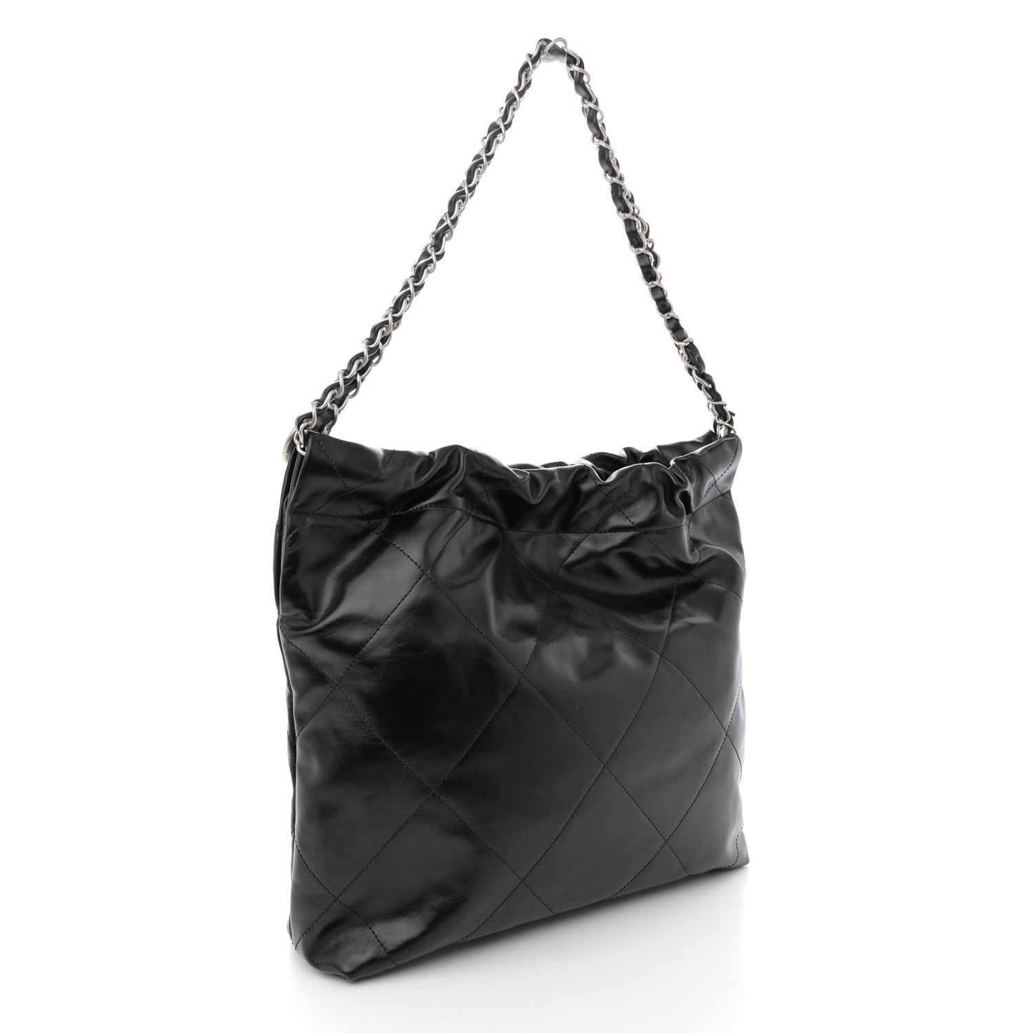 Chanel Shiny Calfskin Quilted Small Chanel 22 Black 4 of 11