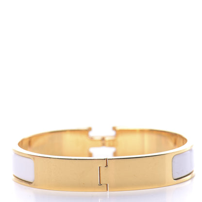 Hermes Enamel Narrow Clic Clac H Bracelet PM White 3 of 5