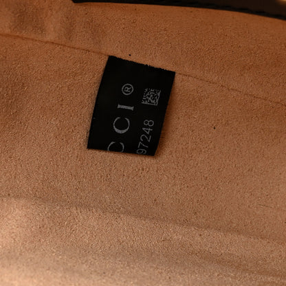 Gucci Calfskin Matelasse Diagonal Mini Interlocking G Heart Shoulder Bag Black 7 of 9