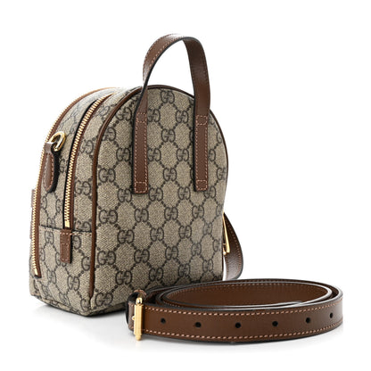 Gucci GG Supreme Monogram Azalea Calfskin Retro Interlocking G Multi-Function Bag Beige Ebony Brown Sugar 3 of 11