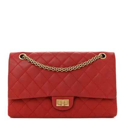 Chanel Iridescent Calfskin Quilted 2.55 Reissue 226 Flap Red 1 of 15