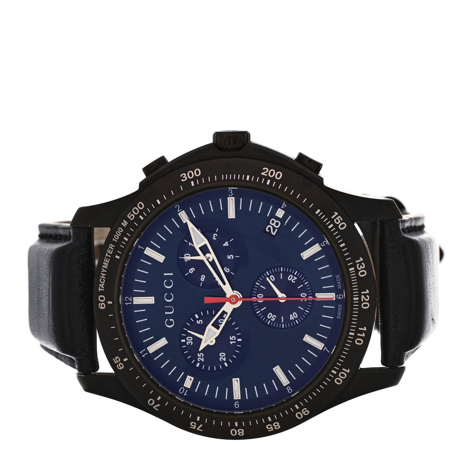 Gucci PVD Stainless Steel Calfskin 44mm G-Timeless Chronograph Quartz Watch Blue 2 of 6