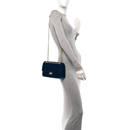 Chanel Velvet Quilted 2.55 Reissue 225 Flap Blue 2 of 11