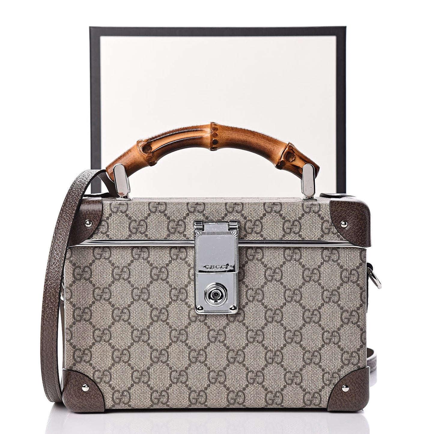 GG Supreme Monogram Globe-Trotter Beauty Case Brown