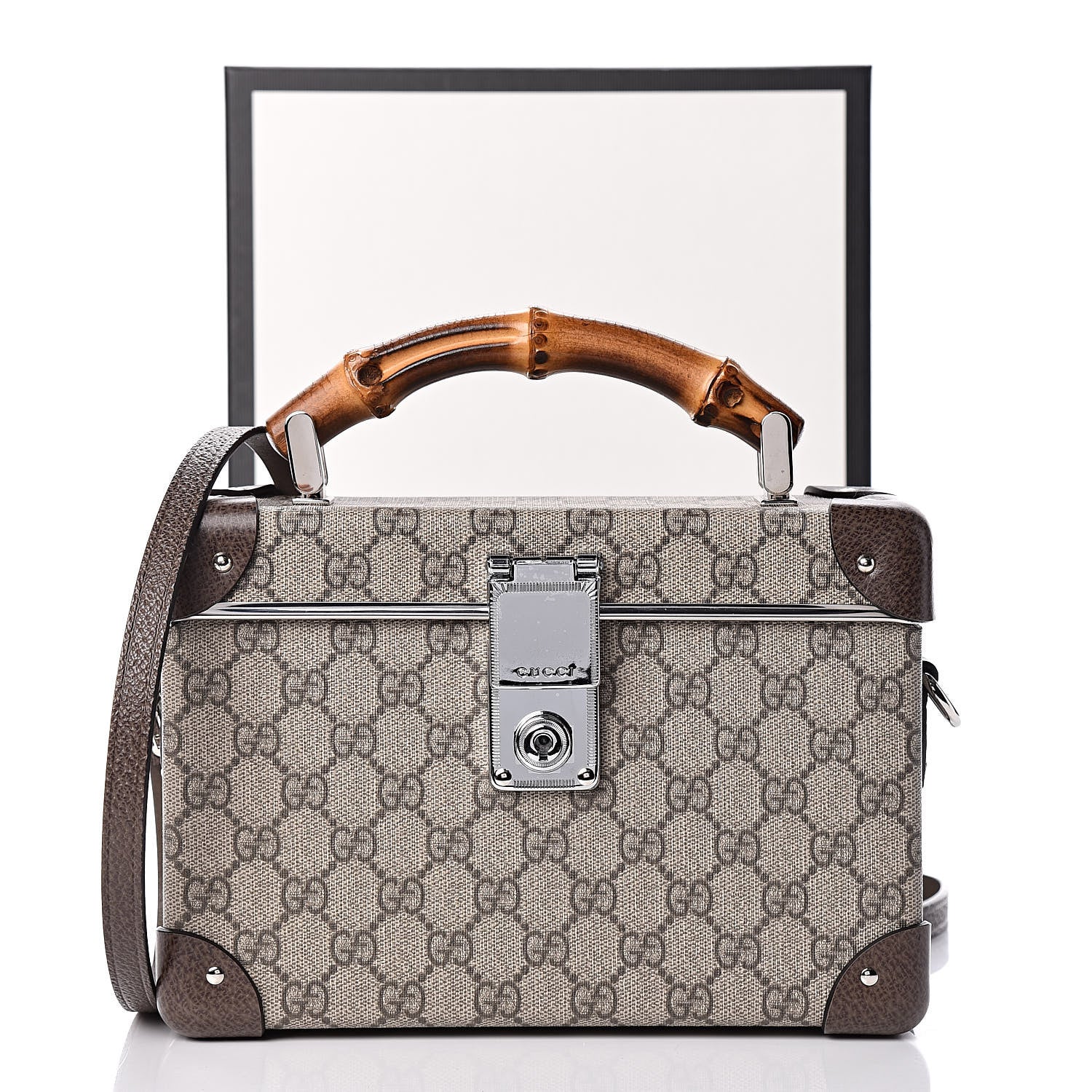 Gucci GG Supreme Monogram Globe-Trotter Beauty Case Brown 10 of 10