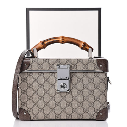 Gucci GG Supreme Monogram Globe-Trotter Beauty Case Brown 10 of 10