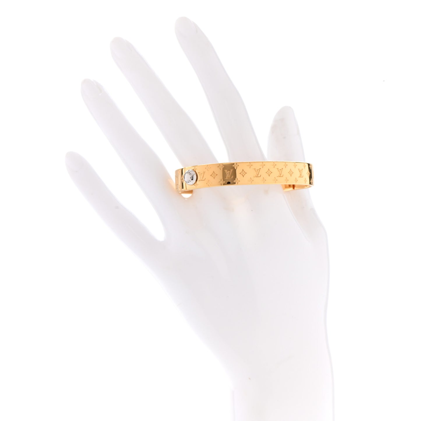 Brass Monogram Nanogram Cuff S Gold