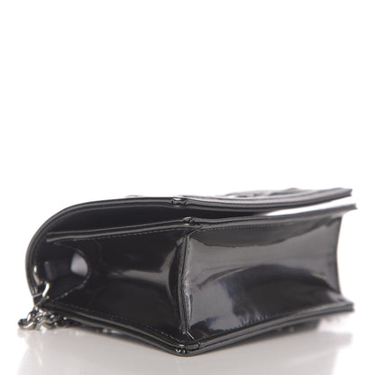 Christian Dior Metallic Patent Micro-Cannage Baby Diorama Flap Bag Onyx Black 4 of 9