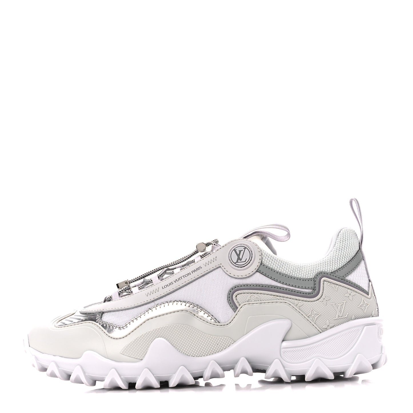 Technical Fabric LV Rush Sneakers 38.5 Silver