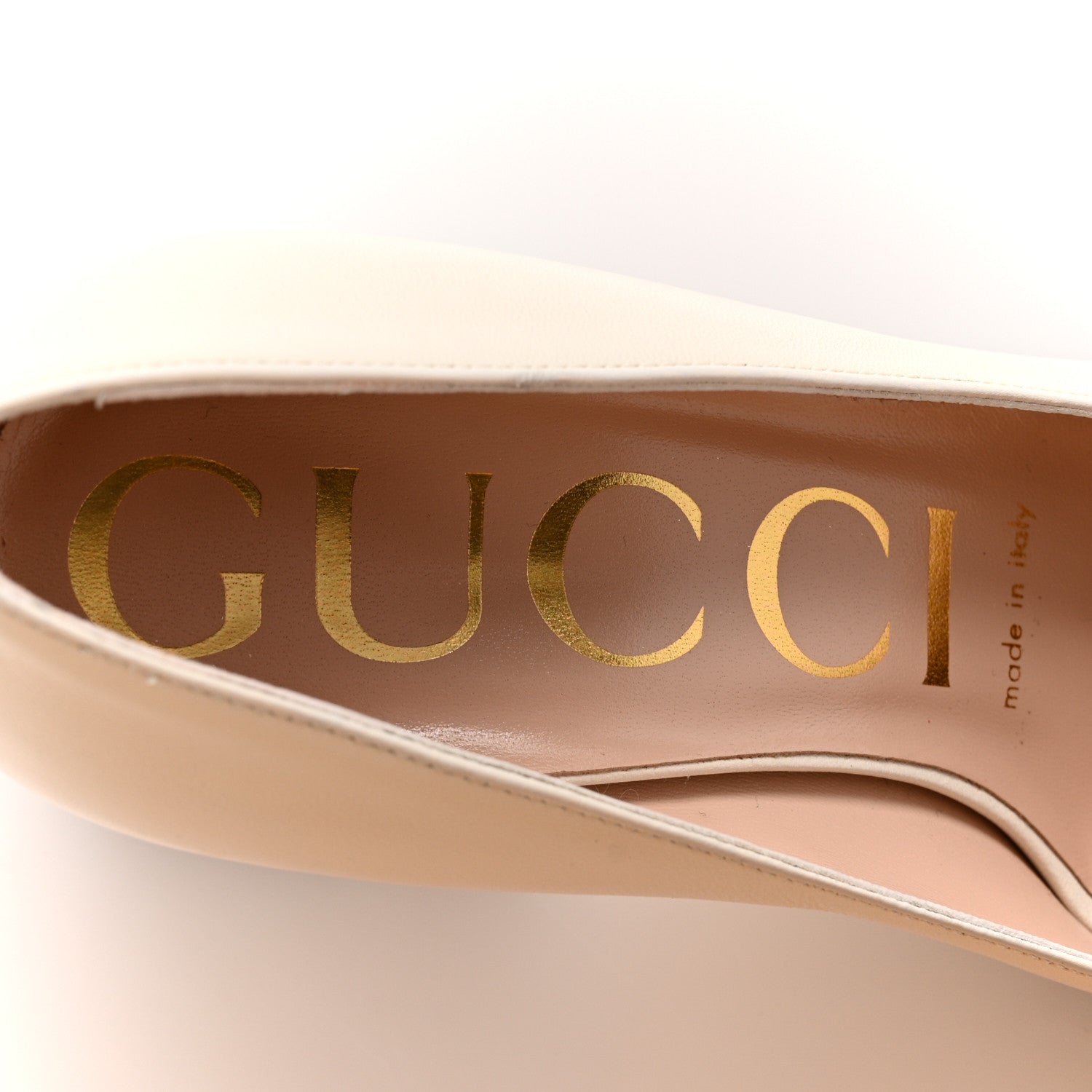 Gucci Malaga Kid Horsebit Pumps 35.5 Mystic White 7 of 12