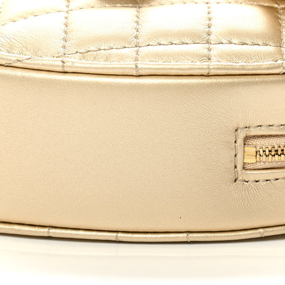 Chanel Metallic Lambskin Quilted CC In Love Heart Bag Gold 10 of 12