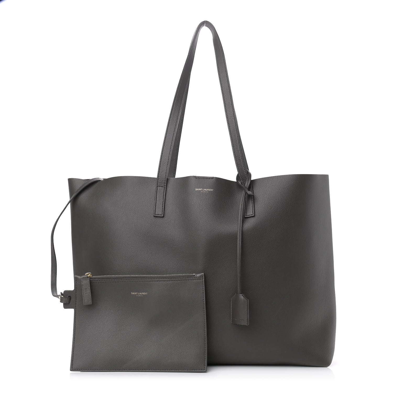 Saint Laurent Calfskin East West Shopping Tote Fog 1 of 11