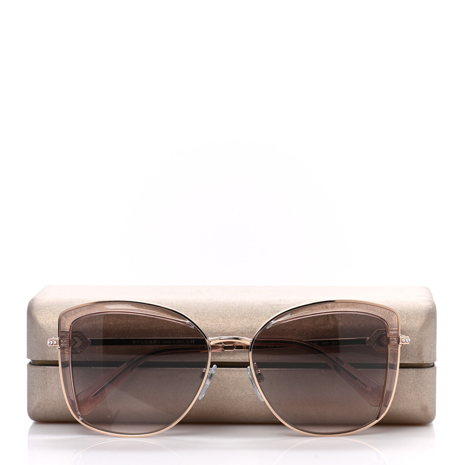 Bulgari Crystal Sunglasses 6128-B Gold 8 of 8
