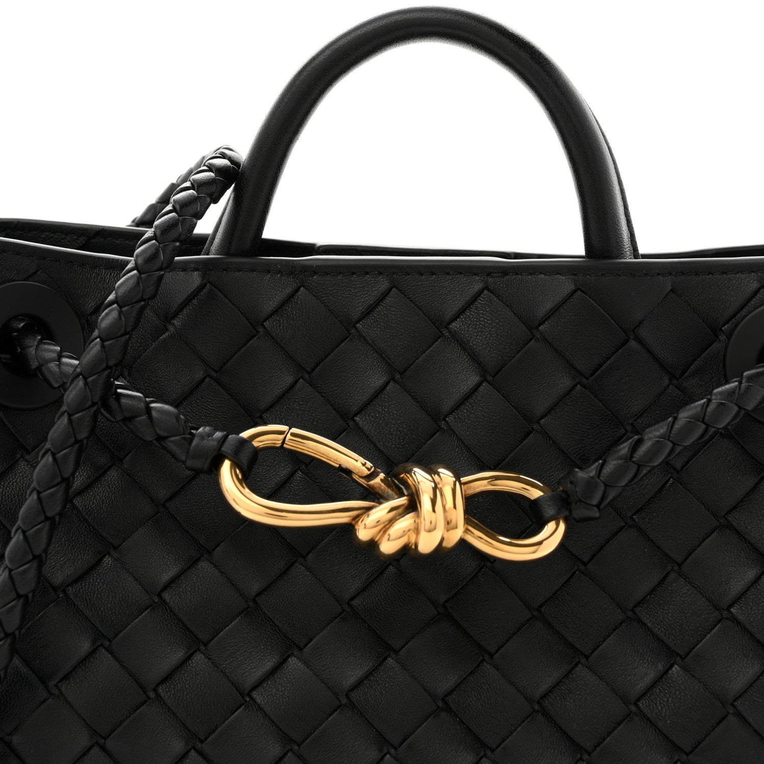 Bottega Veneta Nappa Intrecciato Small Andiamo Shoulder Bag Black 14 of 19