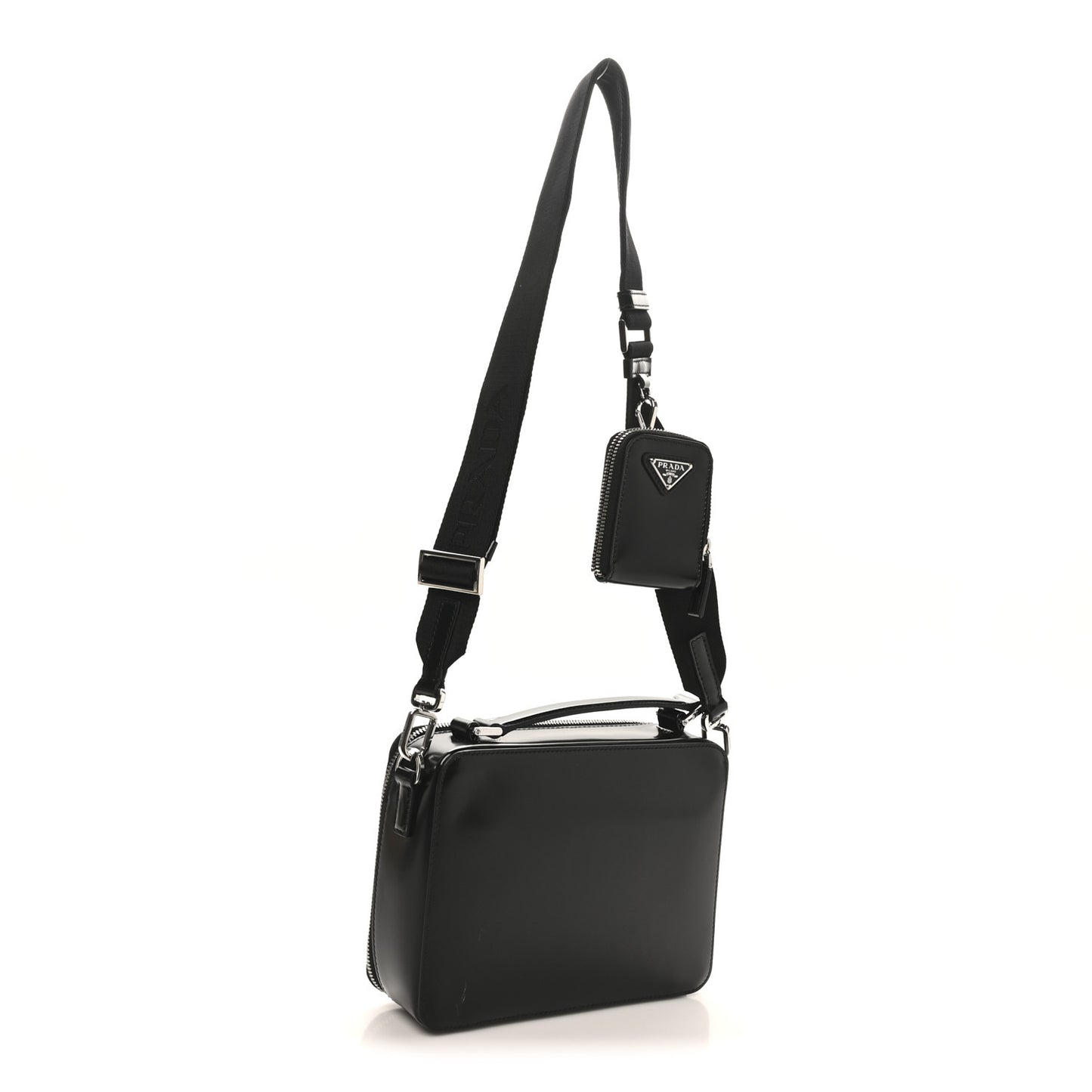 Spazzolato Medium Brique Crossbody Bag Black