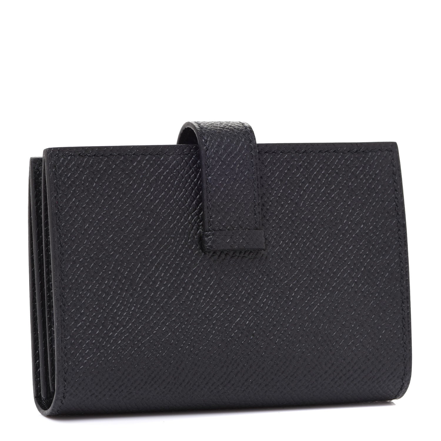 Hermes Epsom Monochrome Bearn Card Holder Wallet Black 3 of 7