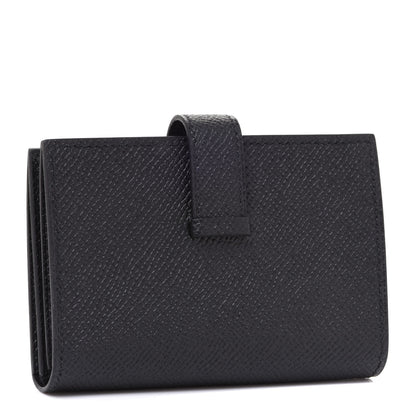 Hermes Epsom Monochrome Bearn Card Holder Wallet Black 3 of 7