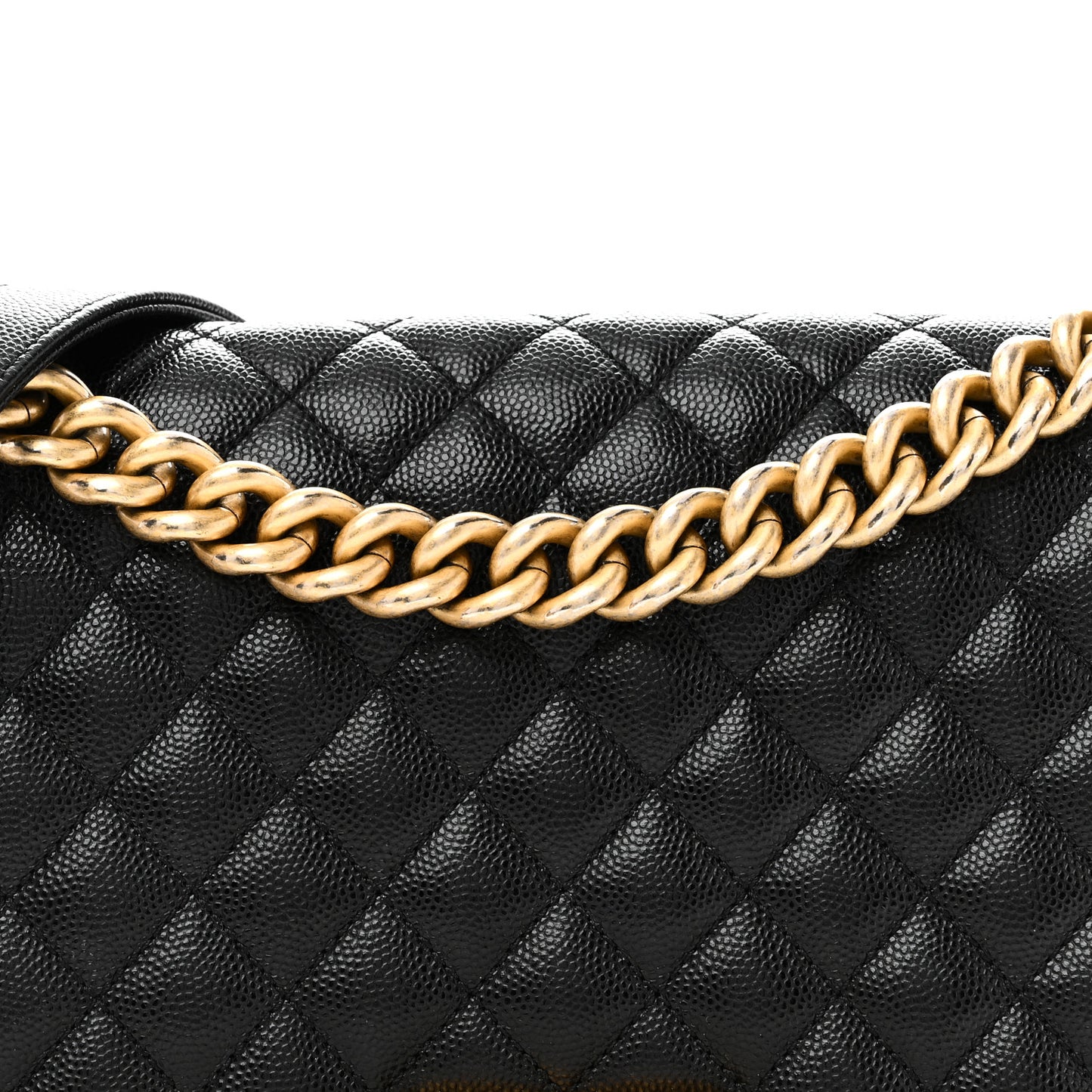 Caviar Quilted Medium Boy Flap Black
