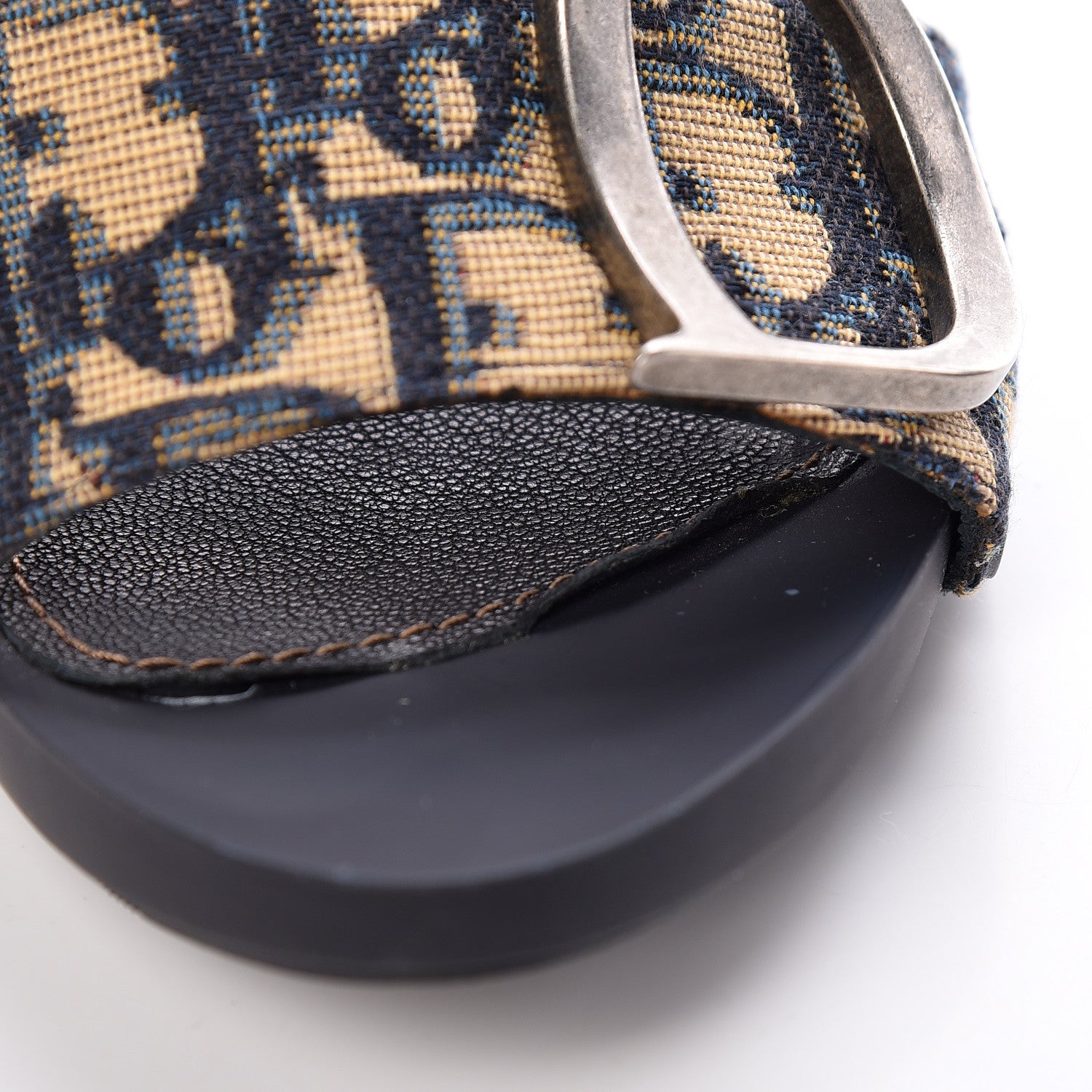 Christian Dior Canvas Monogram Sandals 38.5 Blue Marine 9 of 11