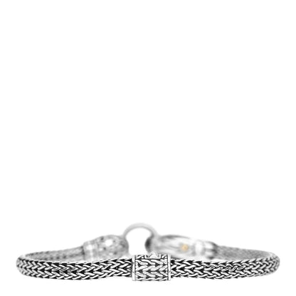 John Hardy Sterling Silver 18K Yellow Gold 5mm Naga Dragon Station Bracelet 3 of 4