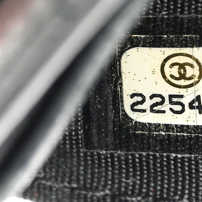 Chanel Lambskin Camellia Embossed Card Holder Black White 8 of 12