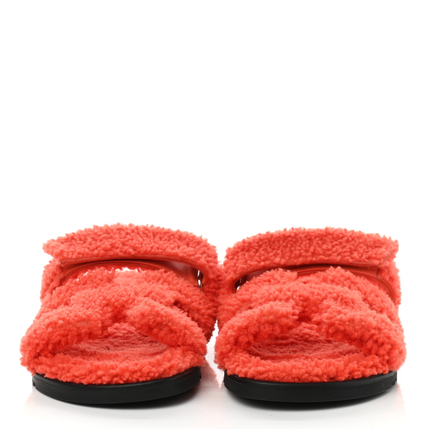 Hermes Woolskin Womens Chypre Sandals 42 Orange 2 of 8