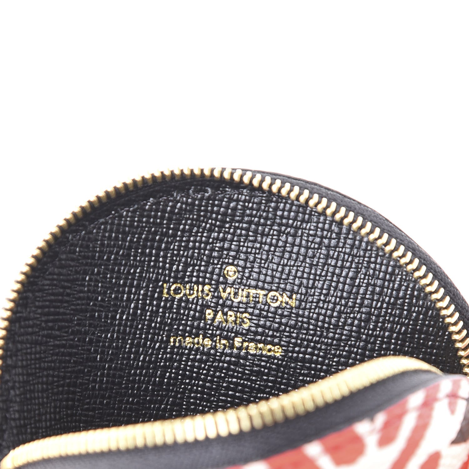 Louis Vuitton Monogram Giant Crafty Round Coin Purse Creme Rouge 7 of 9